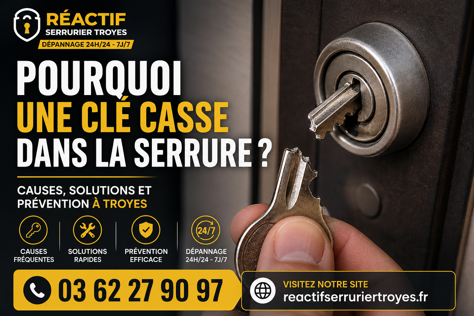 Pourquoi une clé casse dans la serrure ?